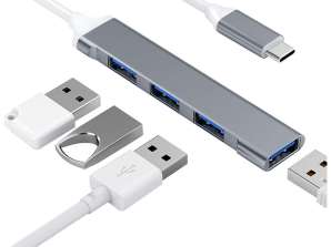 HUB Alogy USB-C към 4 USB 3.0 5GB / s порт сплитер адаптер ro