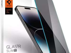 Spigen Glas.tr Slim Tempered Glass für Apple iPhone 14 Pro Privacy