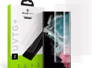 Glastify UVTG+ 2-PACK Vidro temperado para Samsung Galaxy S23 Ultra Clea