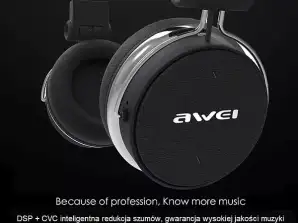 AWEI Bluetooth over-ear ακουστικά A700BL μαύρα