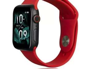 Beline silikoninis dirželis, skirtas Apple Watch 38/40/41mm raudona/raudona