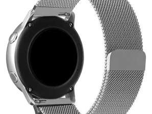 Ausgefallenes Universalarmband für Smartwatch bis 22mm Silber/Silber
