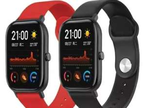 Smartwatch Strap Universal Strap Everyday upp till 22mm röd/röd C