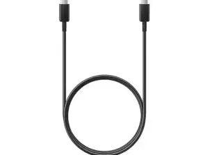 Samsung EP-DN975BB USB-C līdz USB-C ātrās uzlādes kabelis melns/melns