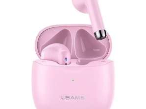 Bluetooth 5.0 навушники USAMS TWS IA серії бездротовий рожевий / рожевий