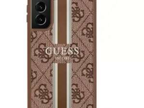 Case Guess GUHCS23SP4RPSW för Samsung Galaxy S23 S911 brun/brun har