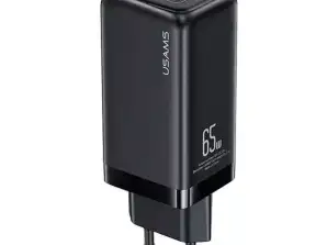 USAMS Wall charger 1xUSB-C+1xUSB T47 65W PD Fast Charging Super