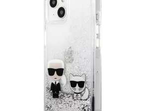 iPhone 13 6,1 inç sabit kılıf Liquid Gli için Karl Lagerfeld Kılıf KLHCP13MGKCS