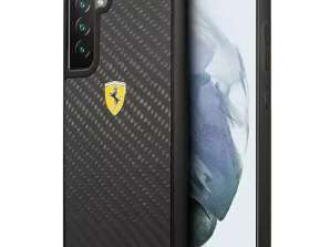 Ferrari kietasis dėklas, skirtas Samsung Galaxy S21 FE juodas / juodas