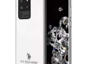 US Polo Custodia del telefono lucida per Samsung Galaxy S20 Ultra bianco / bianco
