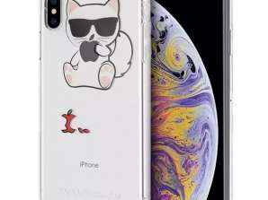 Karl Lagerfeld Case KLHCI65CFA per iPhone Xs Max custodia rigida Choupette Fun