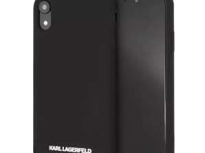 Kılıf Karl Lagerfeld KLHCI61SLBKS iPhone XR için Silikon sabit kılıf