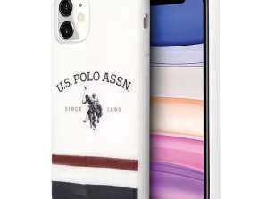 USA Polo kolmevärviline mustrikollektsioon iPhone 11 valge/wh