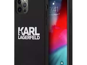 Cazul Karl Lagerfeld KLHCP12MSLKLRBK pentru iPhone 12/12 Pro silicon de 6,1