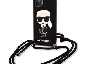 Fodral Karl Lagerfeld KLHCP12LWOSLFKBK för iPhone 12 Pro Max 6,7