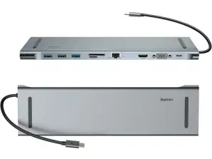 Baseus Keyfi HUB USB-C adaptörü RJ45 SD HDMI çoğaltıcı MacBook