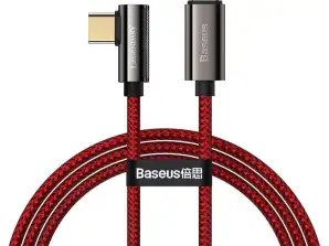 USB-C to USB-C Cable Angled Baseus Legend Series, PD, 100W, 1m (red