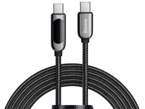 USB-C na USB-C kabel Baseus display, 100W, 2m (črna)