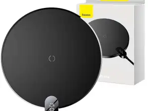 Qi Baseus Digital LED Wireless Induktives Ladegerät 15W Schwarz