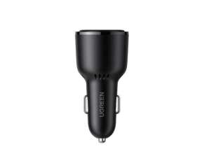 Car charger UGREEN CD239, USB, 2x USB-C, PD, 69W (black)