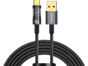 USB-auf-USB-C-Kabel Baseus Explorer, 100W, 2m (Schwarz)