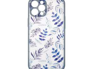 Design Case Case voor iPhone 12 Flower Case donkerblauw