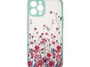 Design Case Case voor iPhone 12 Flower Case Lichtblauw