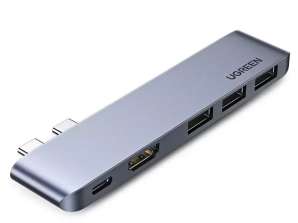 Multifunktionaler UGREEN HUB 2x USB Typ-C auf USB Typ C PD (Thunderbolt 3,