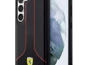 Coque Ferrari pour Samsung Galaxy S23 HardCase Perforée 296-P Noir