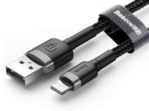 Baseus USB-kabel Lyn iPhone 2.4A 1m svart