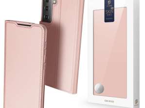 Dux Ducis Custodia Flip in Pelle per Samsung Galaxy S21 5G Rosa