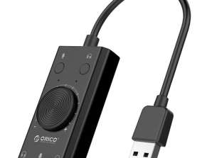 Orico USB 2.0 externí zvuková karta, 10cm