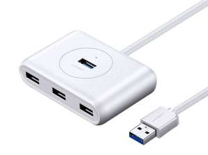 UGREEN CR113 USB 3.0 Hub, 4σε1, 0.5m (λευκό)