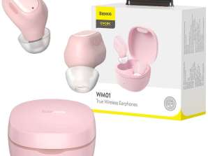 TWS Baseus Encok WM01 vezeték nélküli fejhallgató rózsaszín