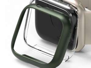2x Ringke Slim Cover voor Apple Watch 7 41mm Clear &Deep Green
