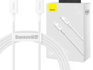 1.5m Baseus overlegen kabel USB-C Type C til Lightning PD 20W Bi-kabel