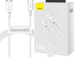 1m Baseus Superior-kabel USB till USB-C Typ C-kabel 66W Vit