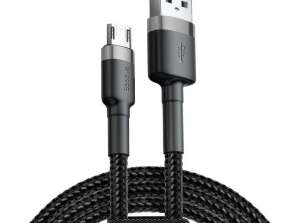 Baseus Cafule USB till Micro USB 1.5A kabel 2m (grå-svart)