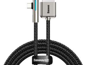 USB-auf-USB-C-Kabel abgewinkelt flach Baseus irisierend, Huawei SuperCharge