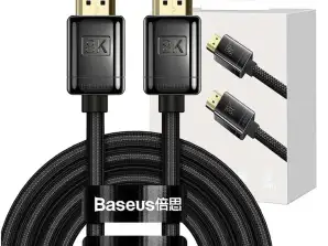 Kabel 1m Baseus High Definition Series HDMI 2.1 8K 60Hz 3D HDR 48Gbps