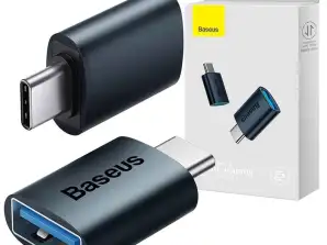Adapter przejściówka Baseus Mini OTG Adaptor USB A do USB C Typ C Nieb