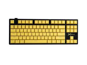 Delux KM13DP 2.4G trådløst mekanisk tastatur (sort-gul)
