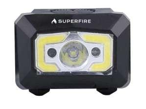 Superfire X30 headlamp, 500lm, USB