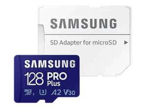 Samsung microSDXC PRO Plus 128GB memory card with reader (MB-MD128K