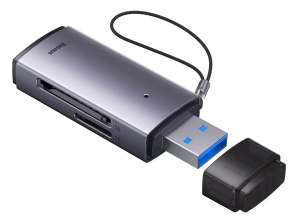 Adattatore Baseus Lite Series Lettore di schede USB SD/TF grigio (WKQX060013)