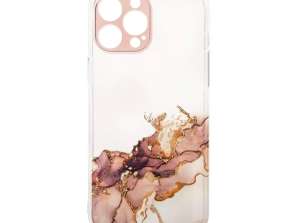 Housse en marbre pour iPhone 12 Gel Cover Marble Marron