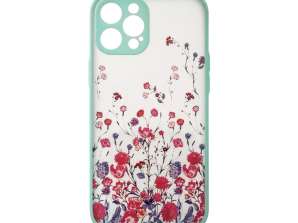 Design Case Case voor iPhone 12 Pro Max Flower Case Lichtblauw