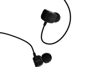 Remax in-ear headphones with microphone and remote control black (RM-502 black