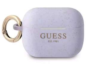 Guess GUAPSGGEU AirPods Pro cover paars / paars Silicone Glitter