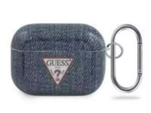 Guess GUACAPTPUJULDB AirPods Pro cover blu navy/blu scuro Jeans Colle